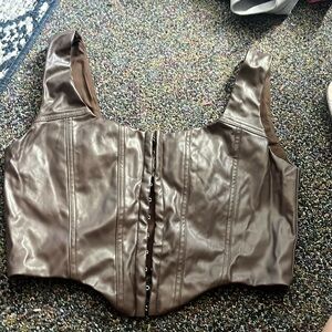 Leather corset
